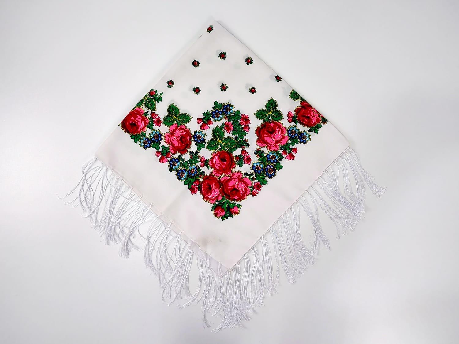 Платок украинский 80x80 см Белый (30070626)