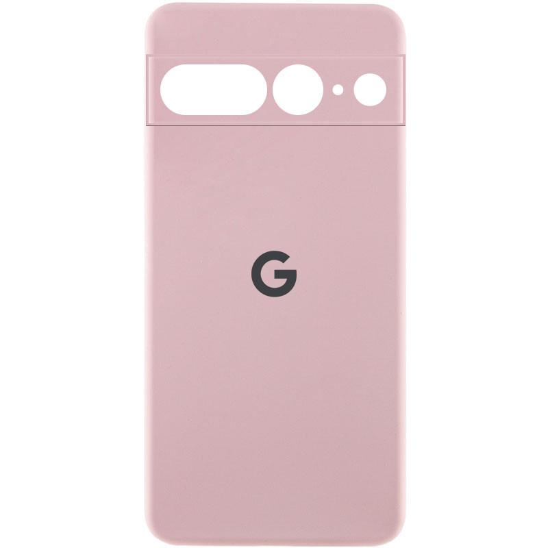 Противоударный Чехол Silicone Cover Lakshmi Full Camera (AAA) with Logo для Google Pixel 7 Pro Розовый/Pink sand