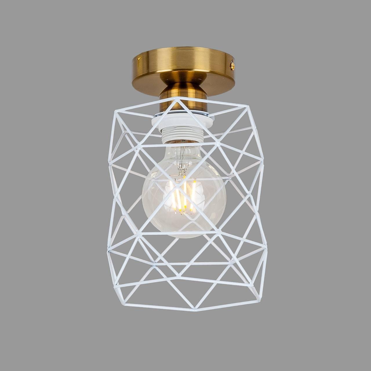 Люстра с плафоном лофт Бронзовый/Белый (56-XPR105F-1 BRZ+WH)