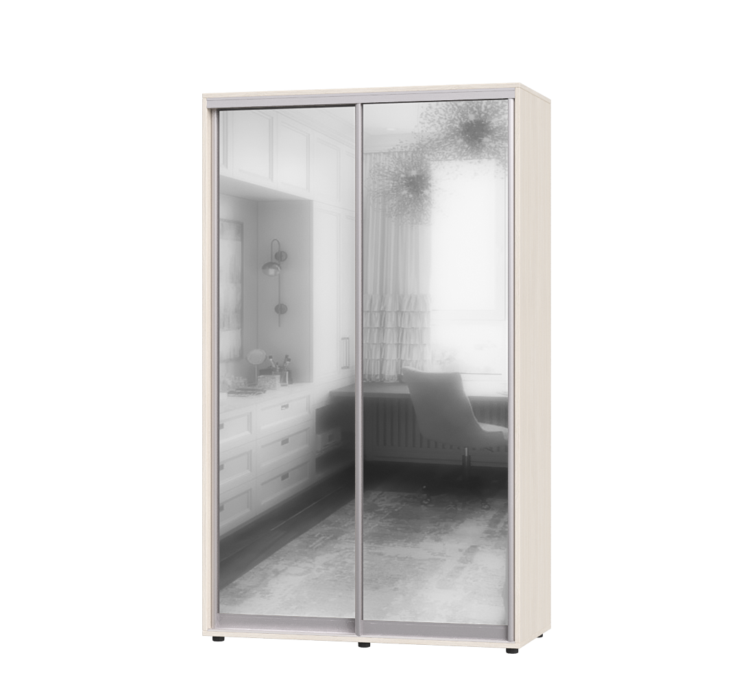 Шкаф-купе двухдверный Эверест ШК-01 120х45х220 см Дуб Молочный (06664)