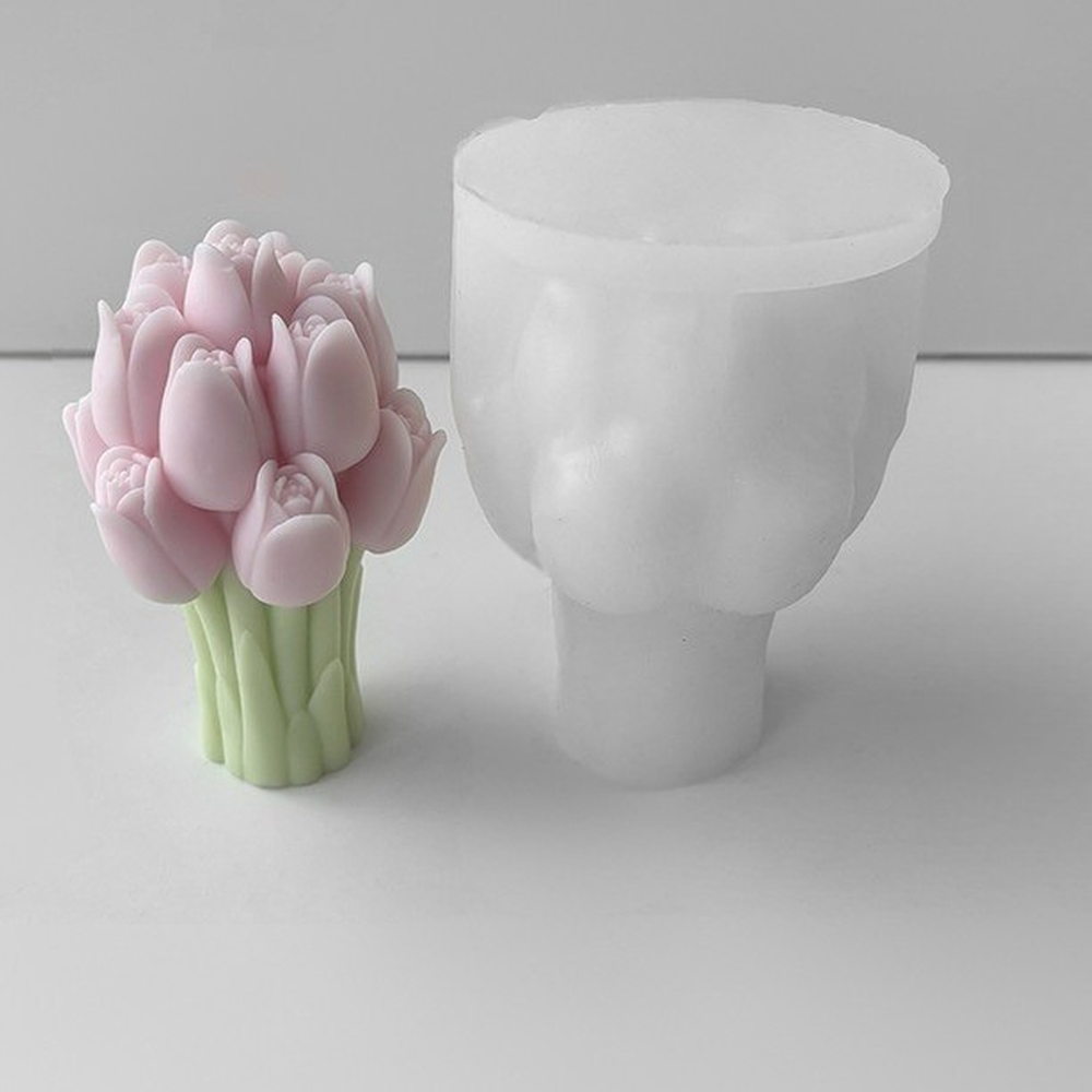 Форма силиконовая для изготовления свечи молд для изделий из соевого воска пчелиного и парафина 75х70х107 мм