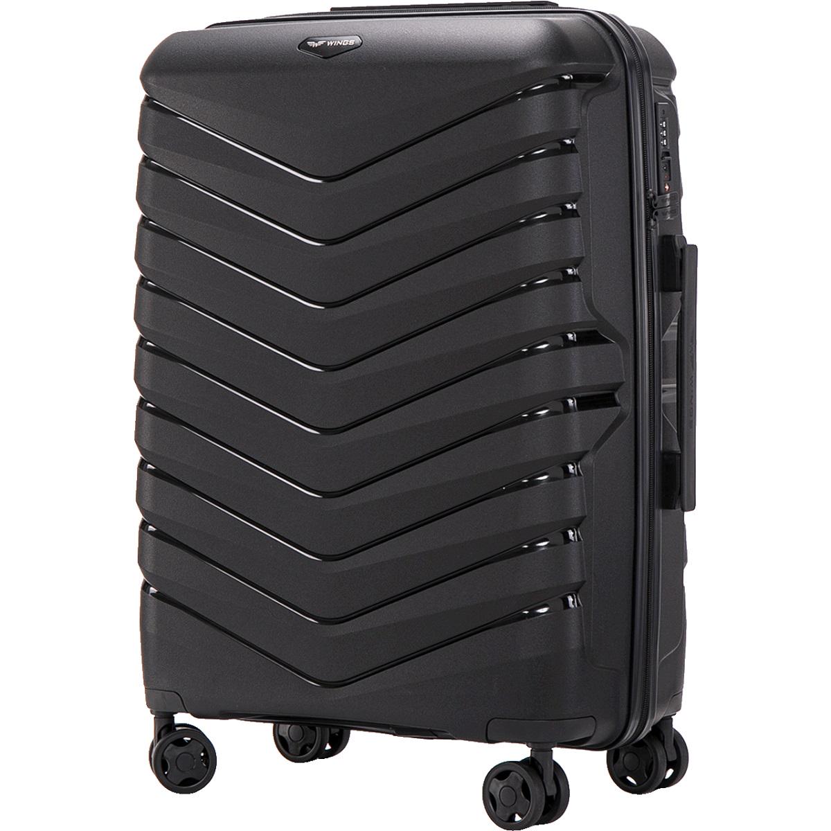 Чемодан полипропиленовый Wings PHX01 средний Черный (Wp00543)