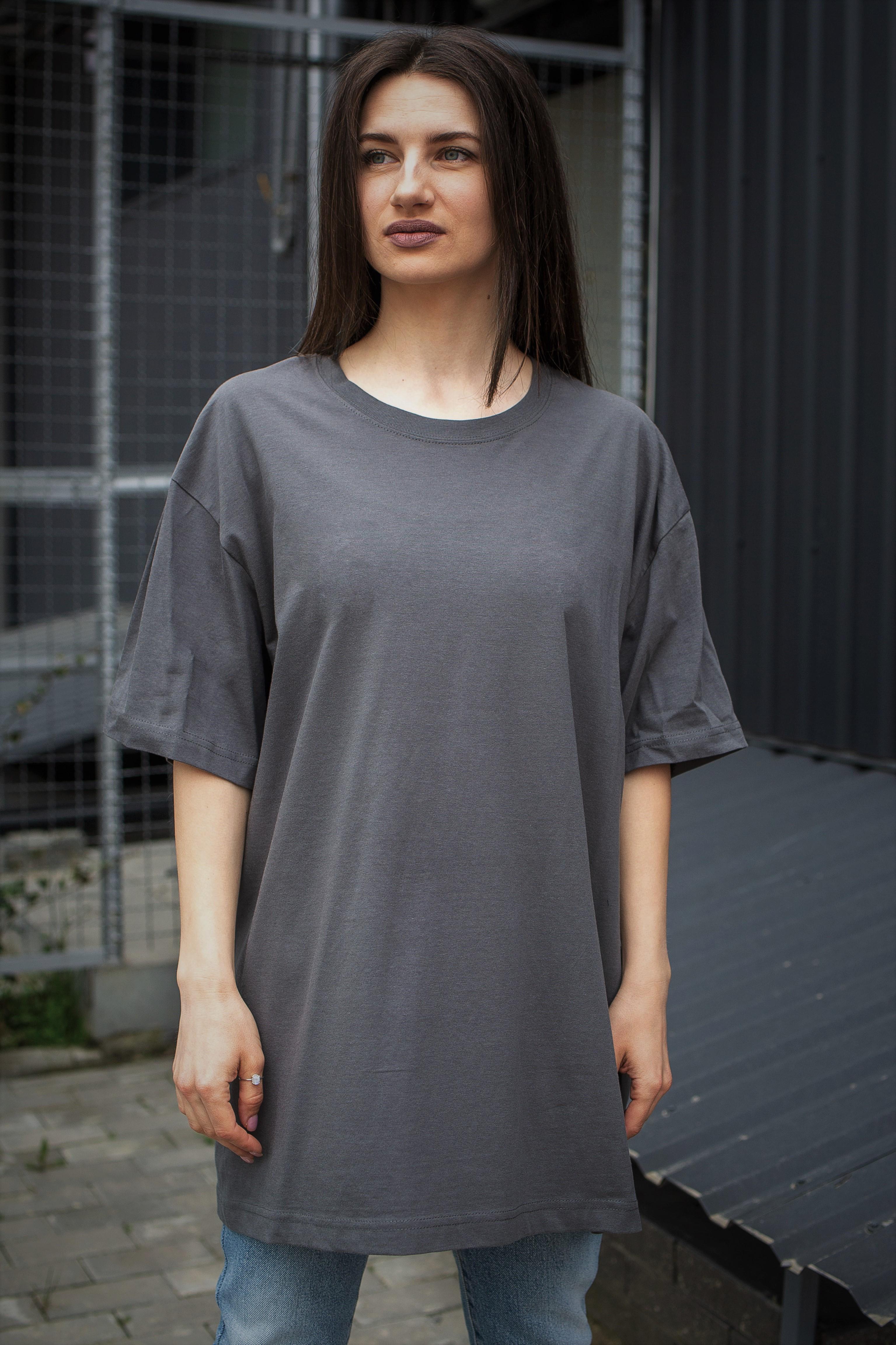 Оверсайз футболка Without Great woman L/XL Dark Gray (L8042927)