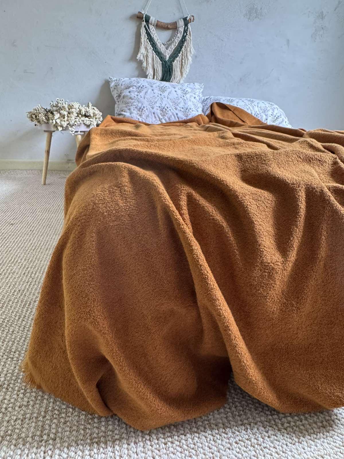 Простынь-покрывало махровое ZEINTEX MADEIRA охры хлопковое 150х220 см (26989505) - фото 8 Простынь-покрывало махровое ZEINTEX MADEIRA охры хлопковое 150х220 см (26989505) - фото 8