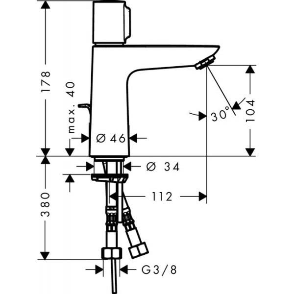 Змішувач для умивальника Hansgrohe Talis Select E (71750000) - фото 2