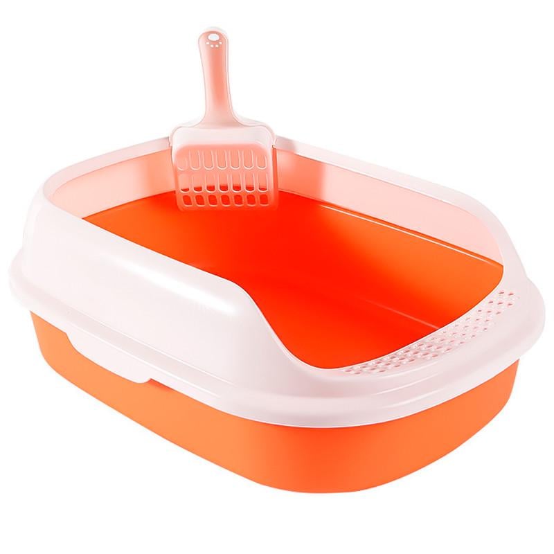 Туалет круглый для кошек Taotaopets 227701 40х29х13,5 см с лопаткой Orange/White (1911713109) Туалет круглый для кошек Taotaopets 227701 40х29х13,5 см с лопаткой Orange/White (1911713109)