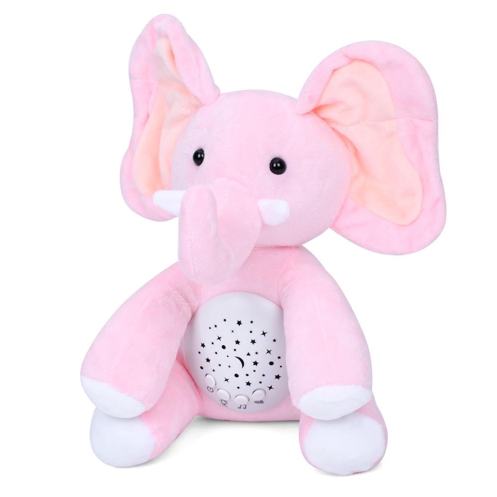М'яка іграшка-нічник HB 0044 ABCDE у формі рожевого слоника
