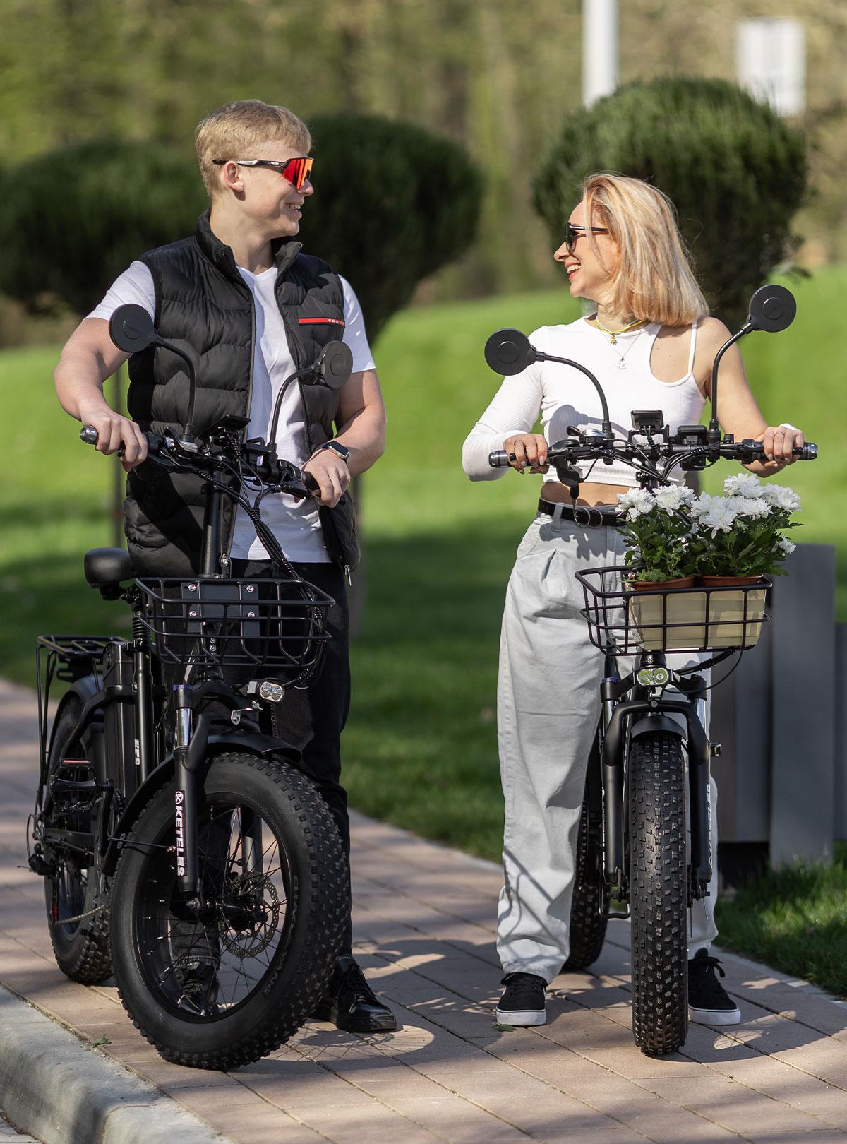 Електровелосипед складаний KETELES KF9 750W 13Ah 20" з широкими колесами Чорний (71873) - фото 7