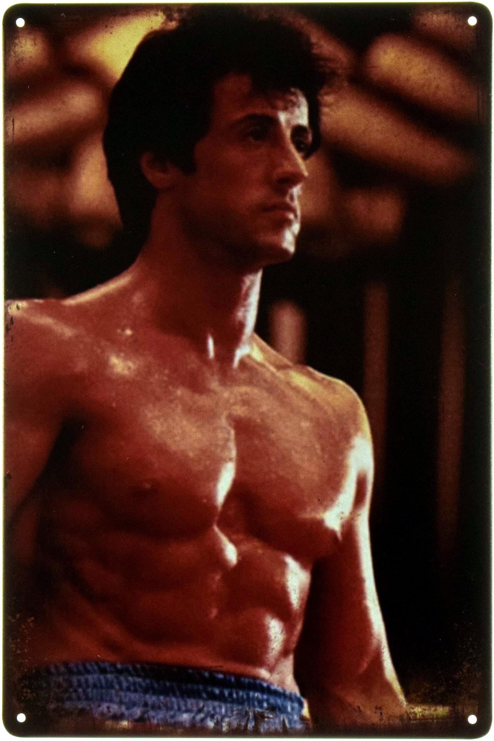 Табличка металлическая Рокки Сильвестр Сталлоне/Rocky Sylvester Stallone 20x30 см