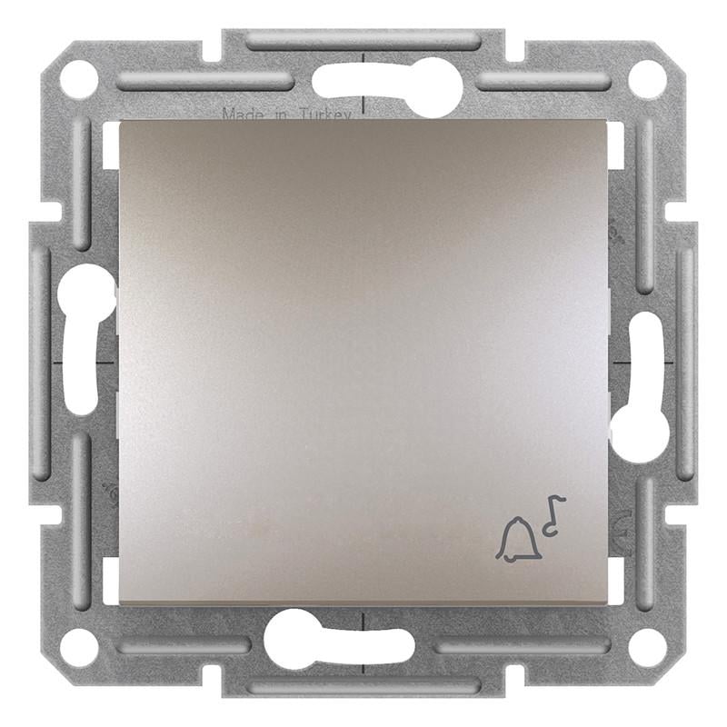Вимикач кнопковий Schneider Electric Asfora самозатискний ABS Бронзовий (EPH0800169)