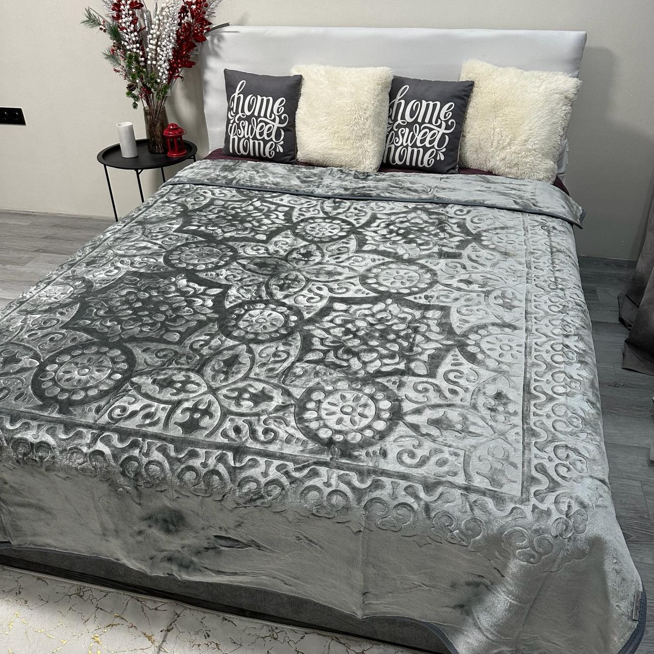 Покривало на ліжко акрилове 200x230 см Графітовий (P-акрил-11) - фото 5