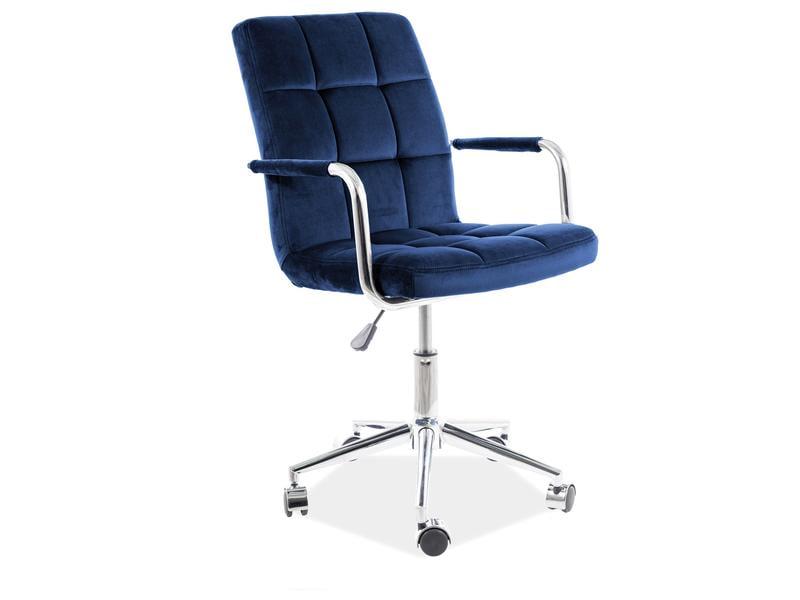 Кресло поворотное Q-022 VELVET Синий (OBRQ022VGR)