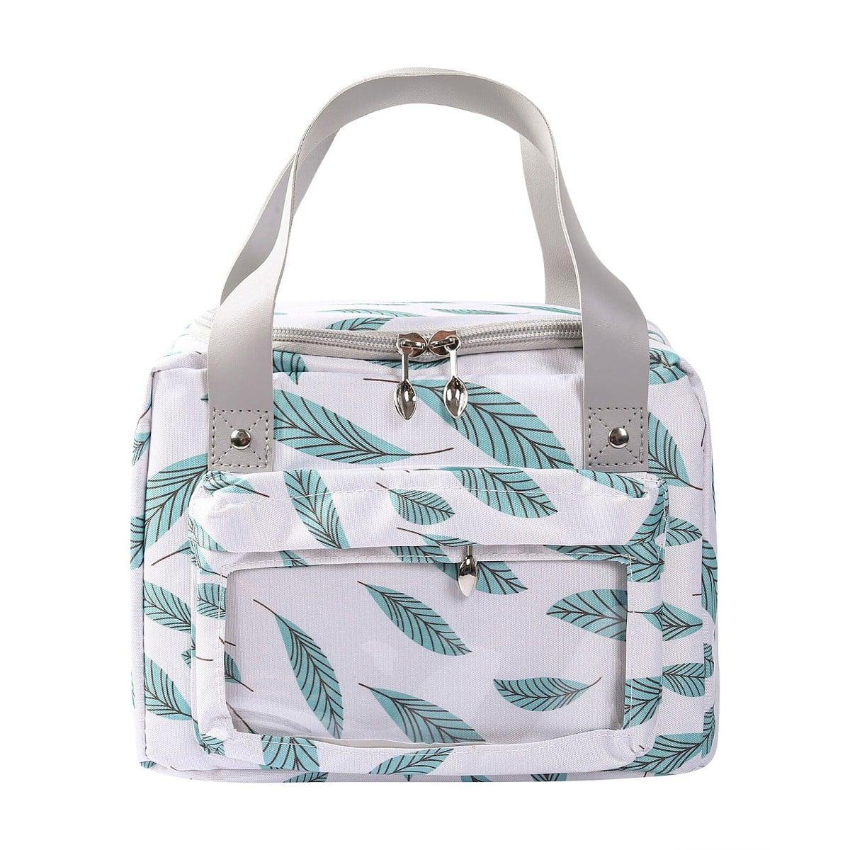 Ланч-бокс прямоугольный с прозрачным карманом Бело-зеленый - фото 2 Ланч-бокс прямоугольный с прозрачным карманом Бело-зеленый - фото 2