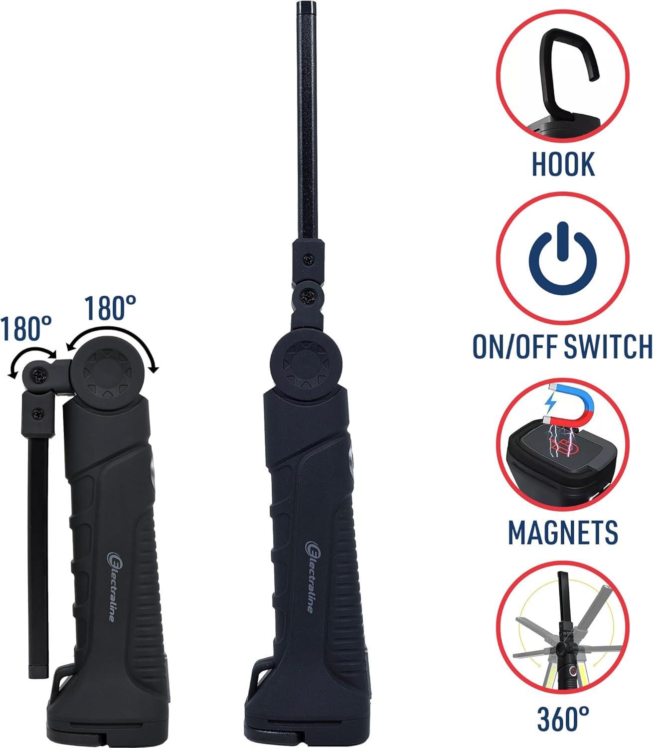 Лампа Electraline LED 5 режимів 500 Лм 1200 мА/год USB-C IP33 - фото 2 Лампа Electraline LED 5 режимів 500 Лм 1200 мА/год USB-C IP33 - фото 2