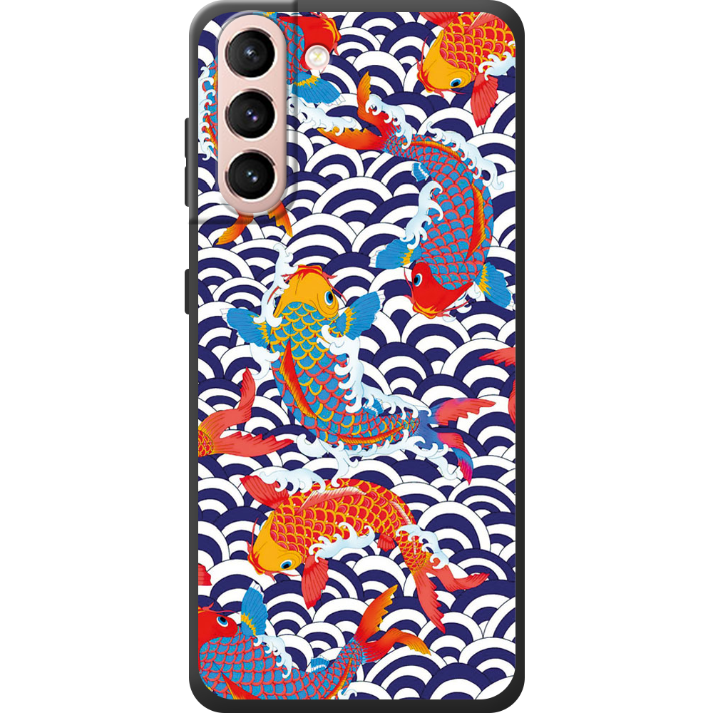 Чохол BoxFace Samsung G991 Galaxy S21 Koi Fish Чорний силікон (41709-up2477-44632)