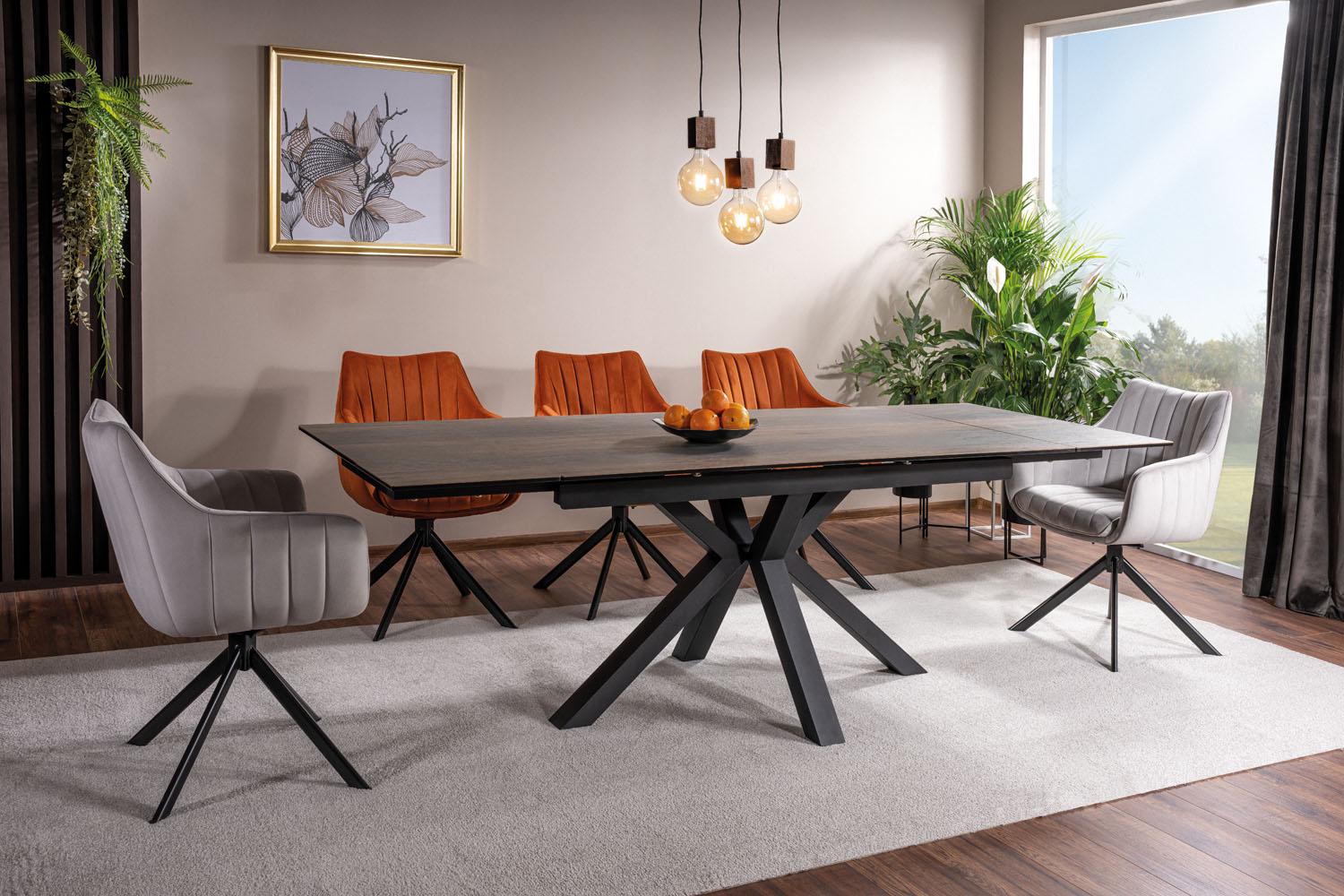 Стол обеденный раскладной Signal COLUMBUS CERAMIC 160-240x90 Коричневый эффект дерева/Черный (COLUMBUSCBRC160) Стол обеденный раскладной Signal COLUMBUS CERAMIC 160-240x90 Коричневый эффект дерева/Черный (COLUMBUSCBRC160)