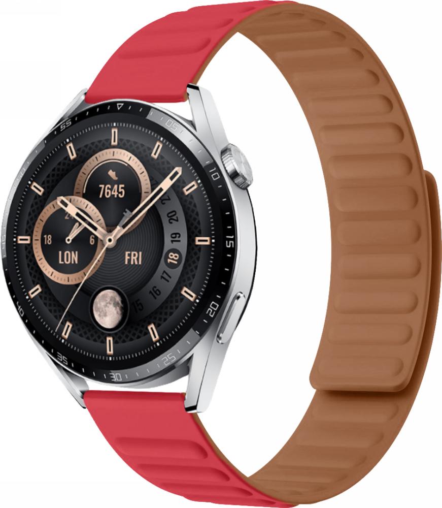 Ремінець Magneter для Huawei Watch GT3 46 мм Red (26655-2D) Ремінець Magneter для Huawei Watch GT3 46 мм Red (26655-2D)