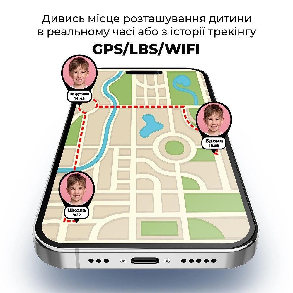 Смарт-часы детские Lemfo T27 с GPS-трекером/камерой/голосовым и текстовым чатом (26389453) - фото 6