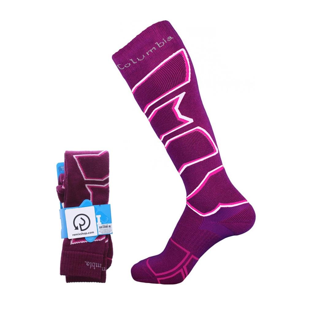 Носки горнолыжные Solumbia Ski Merino M р. 39-42 Deep Violet Rose/White Pink (C3N2U-1L00-M) - фото 4