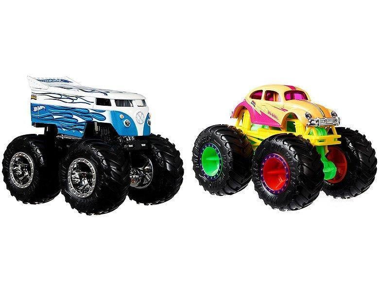 Набор машинок Hot Wheels Monster trucks DragBus and Volkswagen (FYJ64/HNX28)