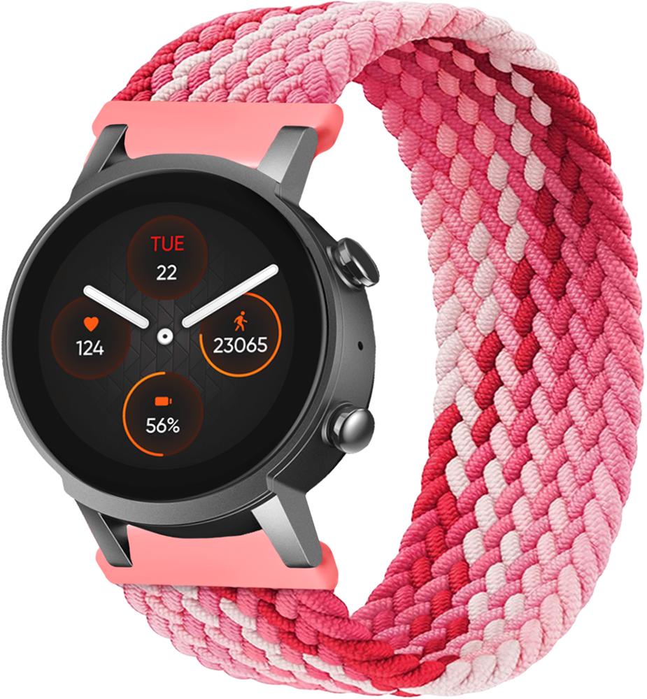 Ремешок Solo Loop Multi для Mobvoi TicWatch E3 (135 мм) Pink/White (26769-52)