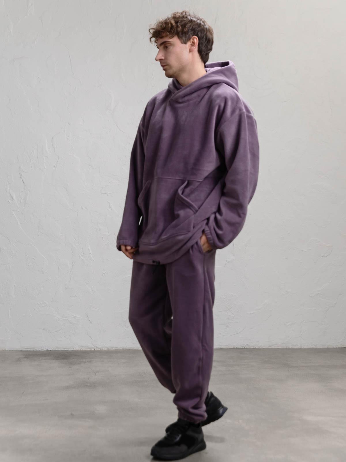 Худи мужской свободный флисовый FROMUS S/M Сиреневый (1121-23) - фото 2 Худи мужской свободный флисовый FROMUS S/M Сиреневый (1121-23) - фото 2