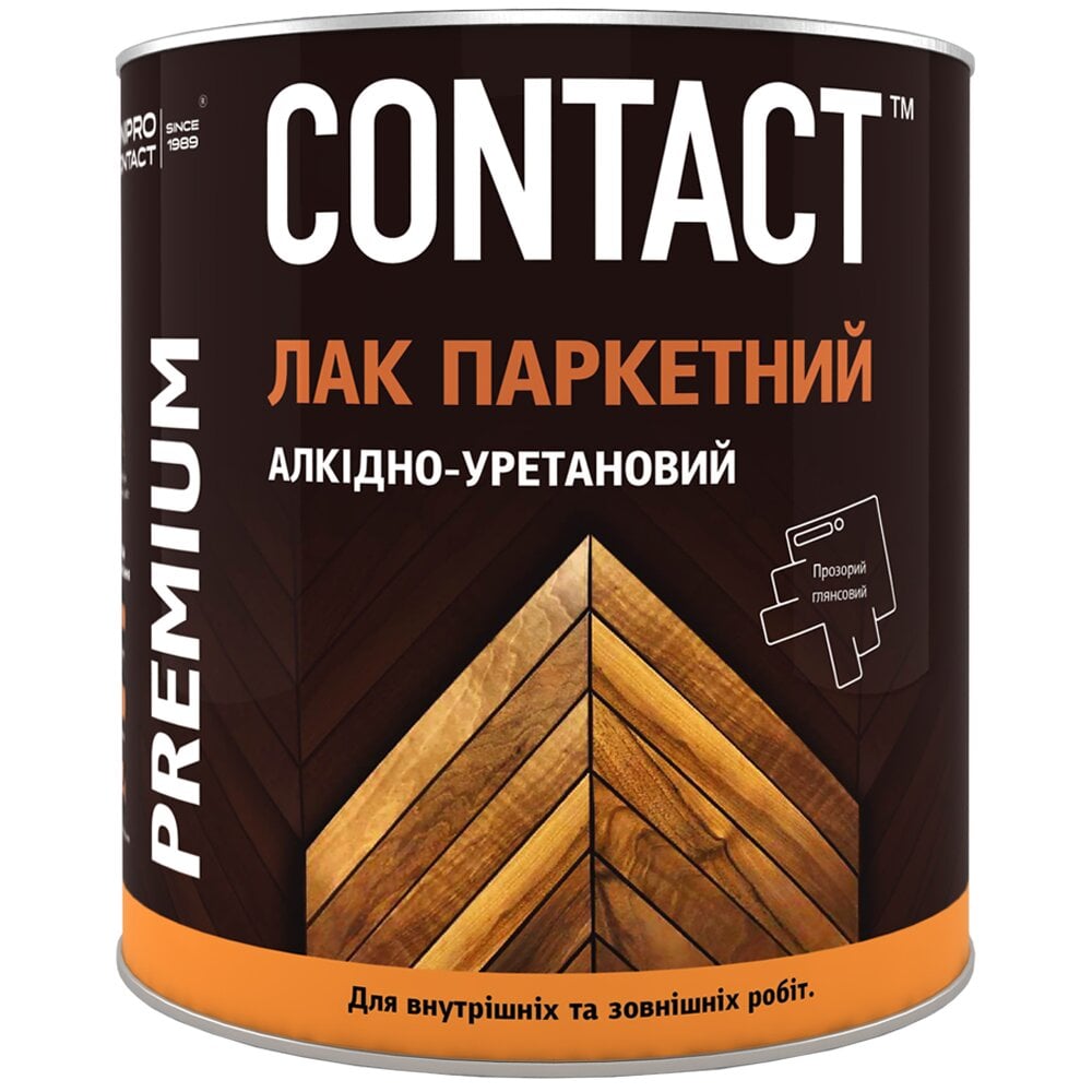 Лак паркетний Contact алкідно-уретановий однокомпонентний 0,7 кг (3754)
