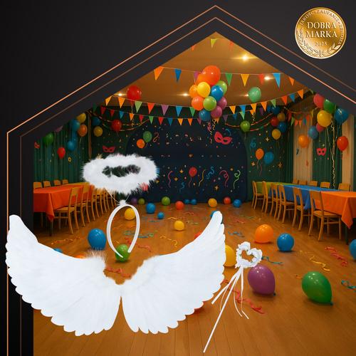 Набор для костюма ангела Ruhhy 3в1 крылья/нимб/волшебная палочка-сердце - фото 3 Набор для костюма ангела Ruhhy 3в1 крылья/нимб/волшебная палочка-сердце - фото 3