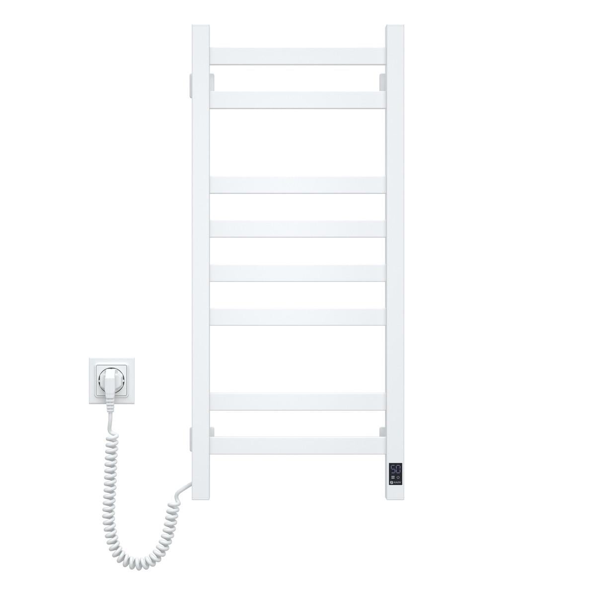 Полотенцесушитель электрический NAVIN Авангард Sensor левосторонний с таймером 360х800 мм Белый (2931220183)