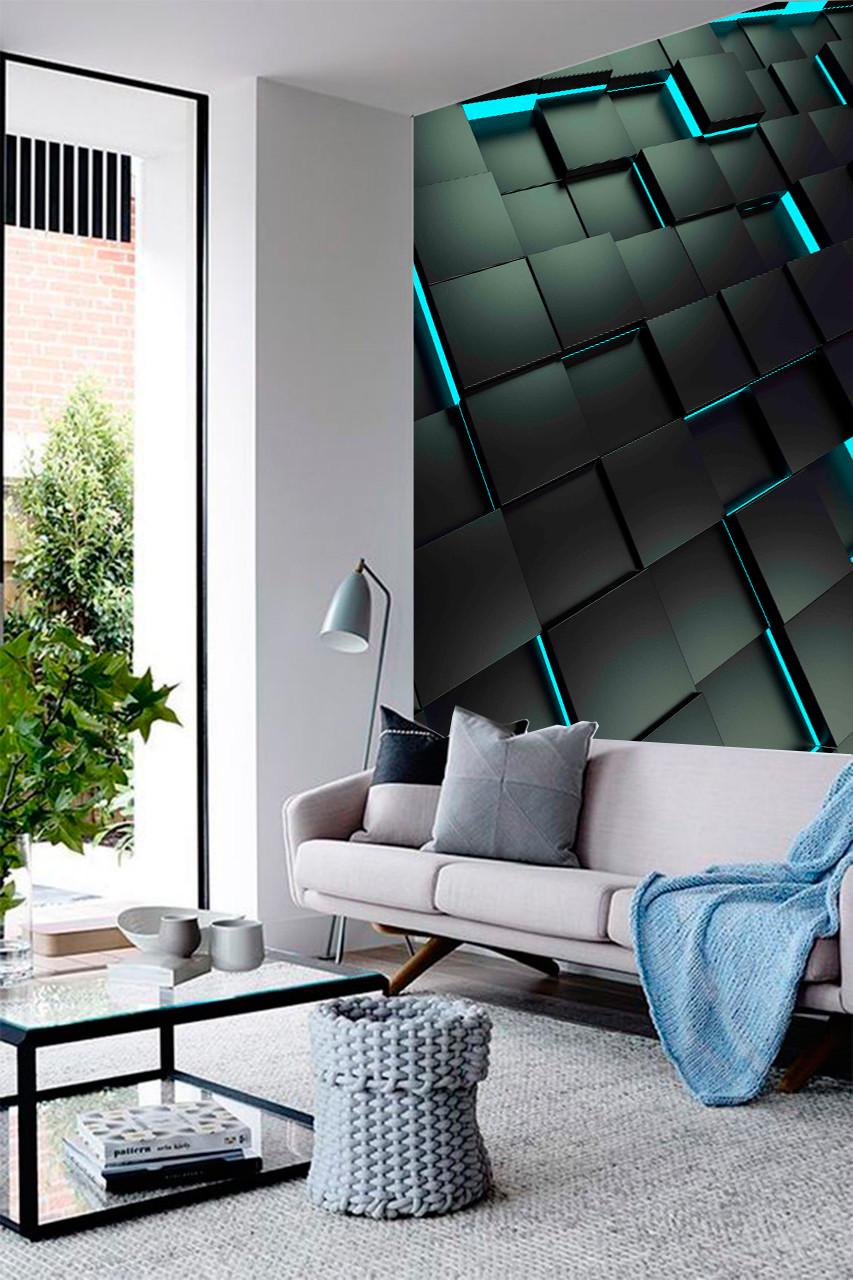 Фотошпалери флізелінові абстракція для спальні/зали/кухні Темні панелі