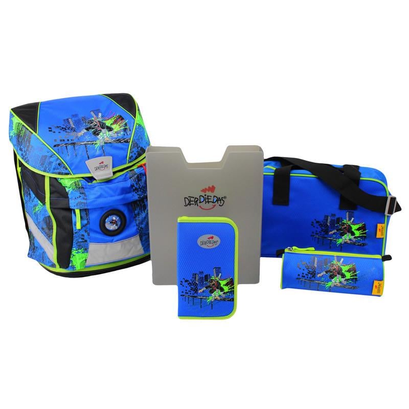 Школьный ранец DerDieDas Ergoflex Vario Ninja Ниндзя с наполнением 5 предметов