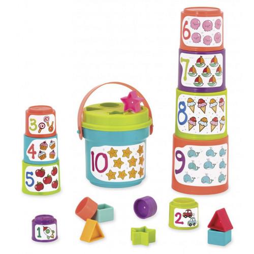 Развивающая игрушка Battat Сортер-пирамидка 2в1 (BT2529Z)