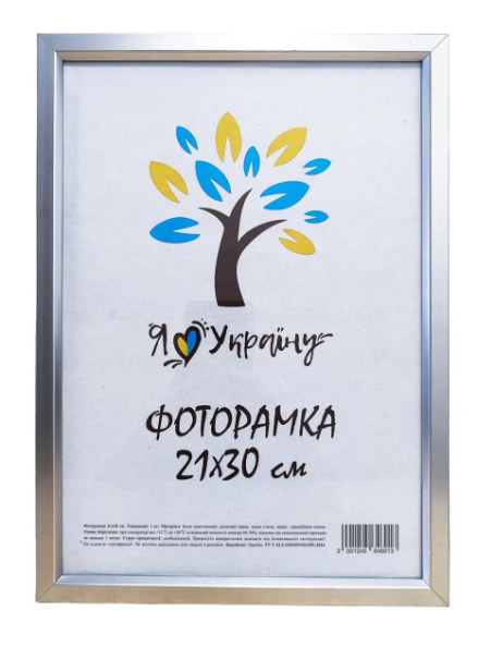 Фоторамка багет 1511 оргстекло 21х30 см Серебряный (34170955)