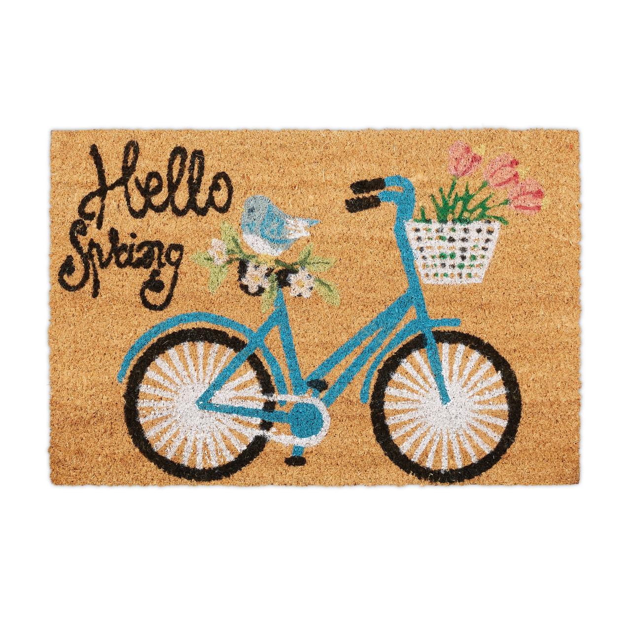 Коврик Relaxdays Hello Spring из кокосового волокна 60x40 см (10035507)