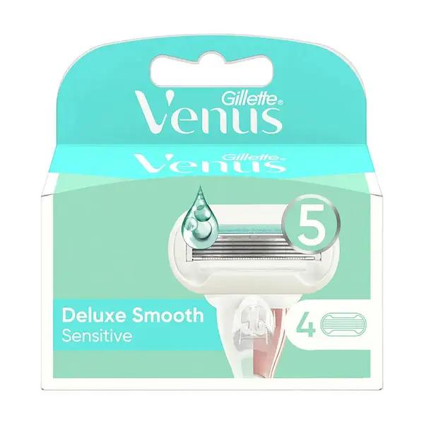 Картриджи сменные для бритья женские Gillette Venus Deluxe Smooth Sensitive 4 шт. (8242684) - фото 4