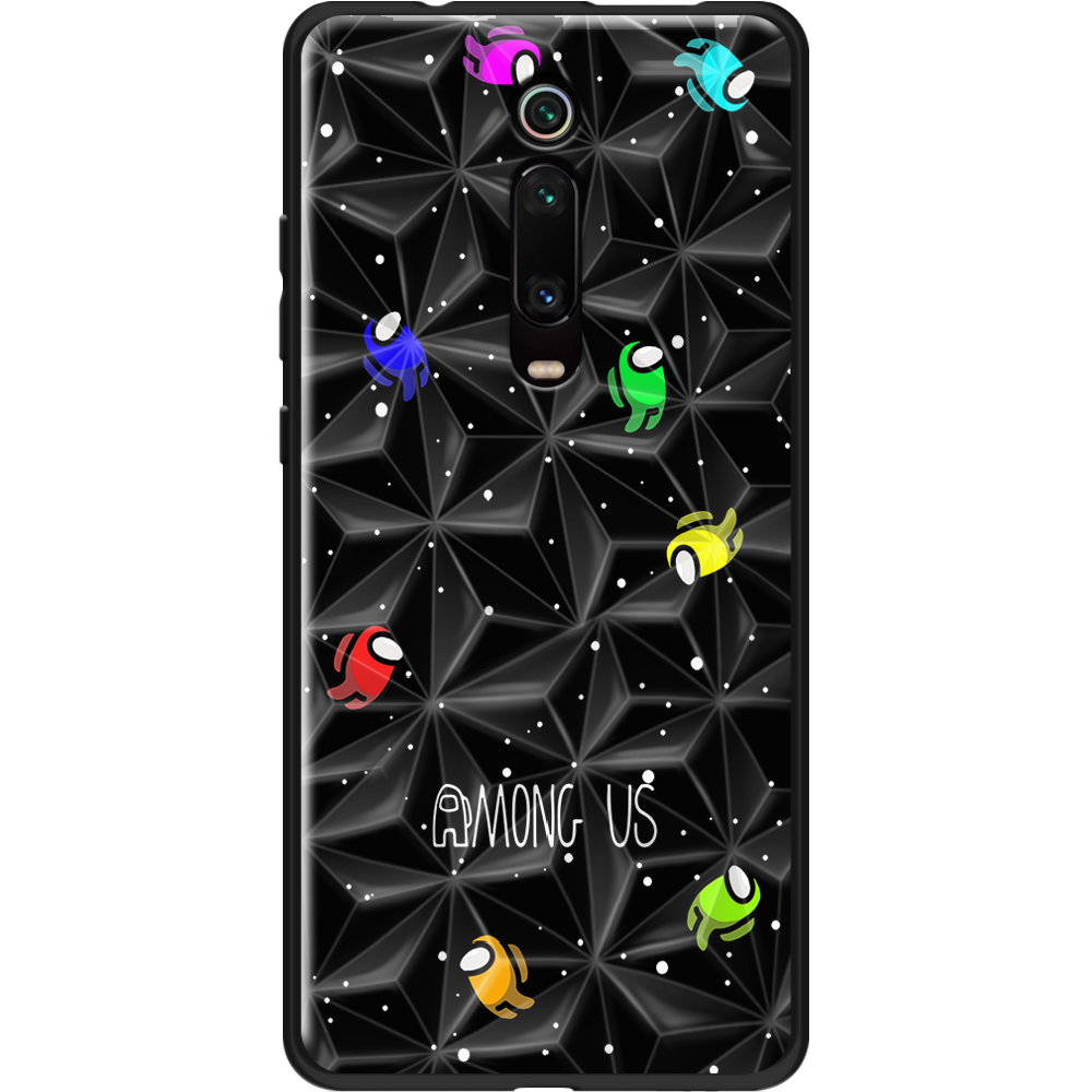 Чехол BoxFace Xiaomi Mi 9T / Mi 9T Pro Among Us Invisible Черный силикон с призмой (37376-bk76-37866)