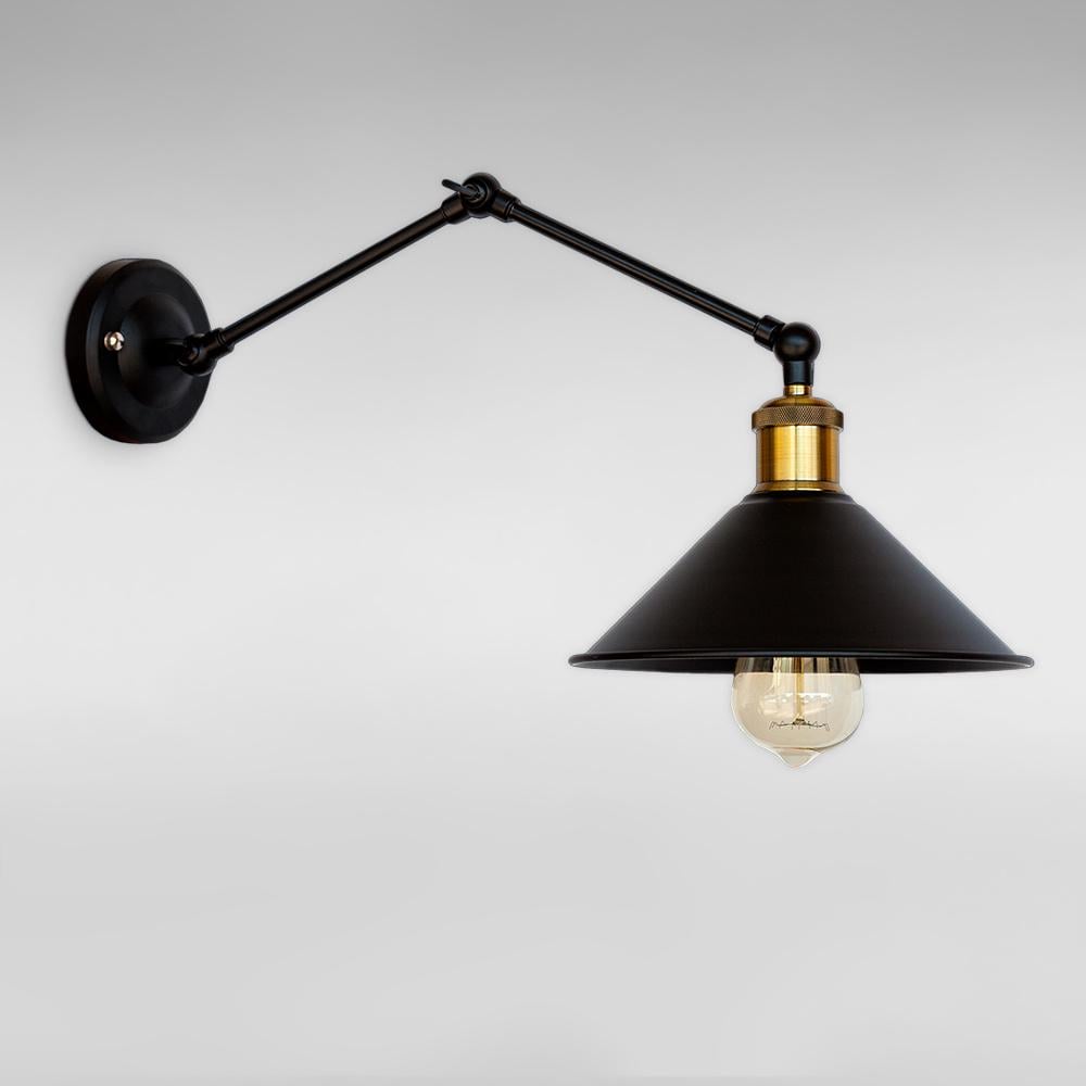 Светильник настенный Light House LS-18585F-1 BK Черный/Золотой