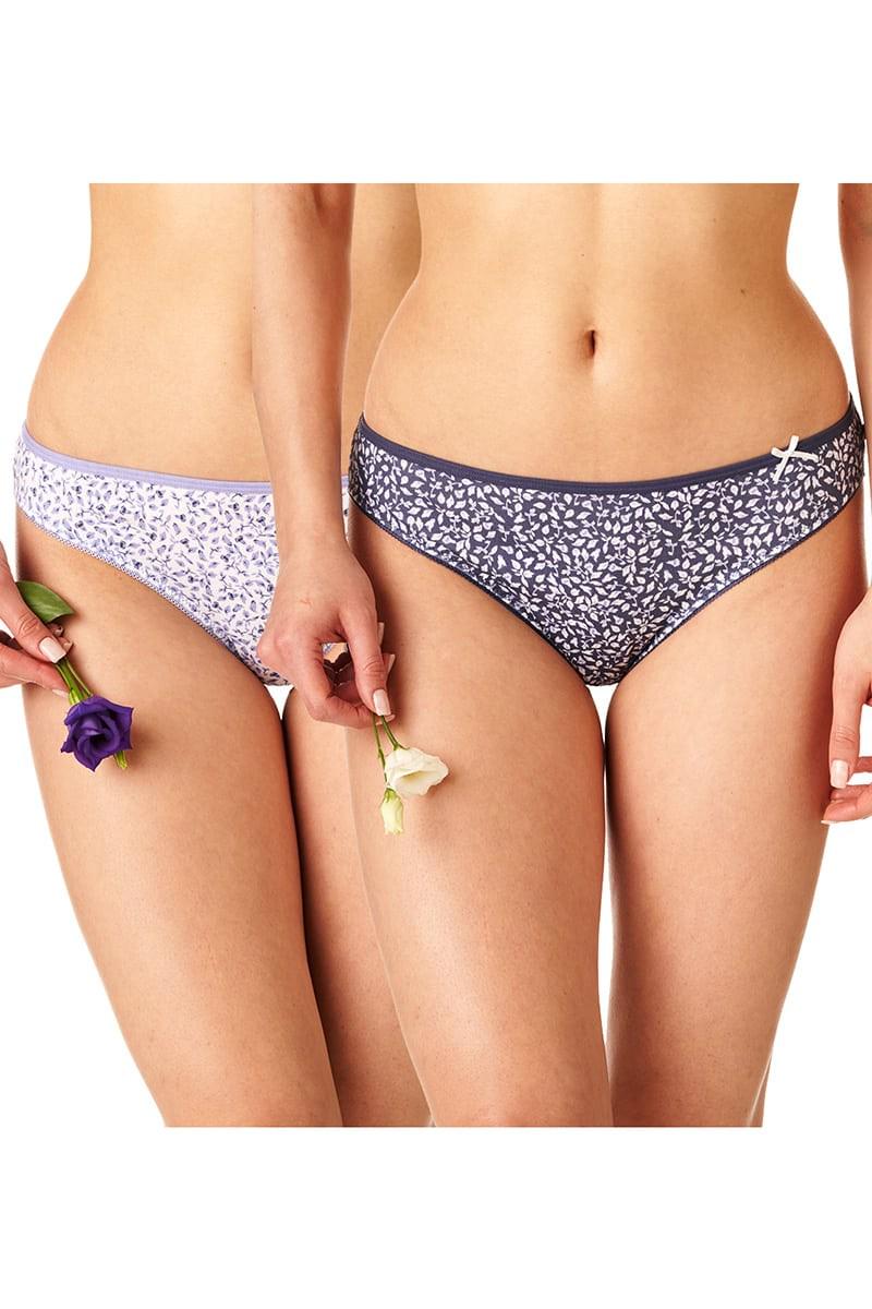 Трусики слип Key р. 5/XL 2 шт. Белый/Синий (79333)