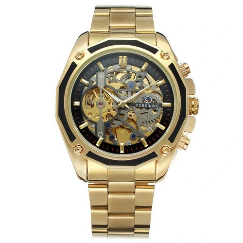 Наручний годинник Forsining 8130 Gold/Black