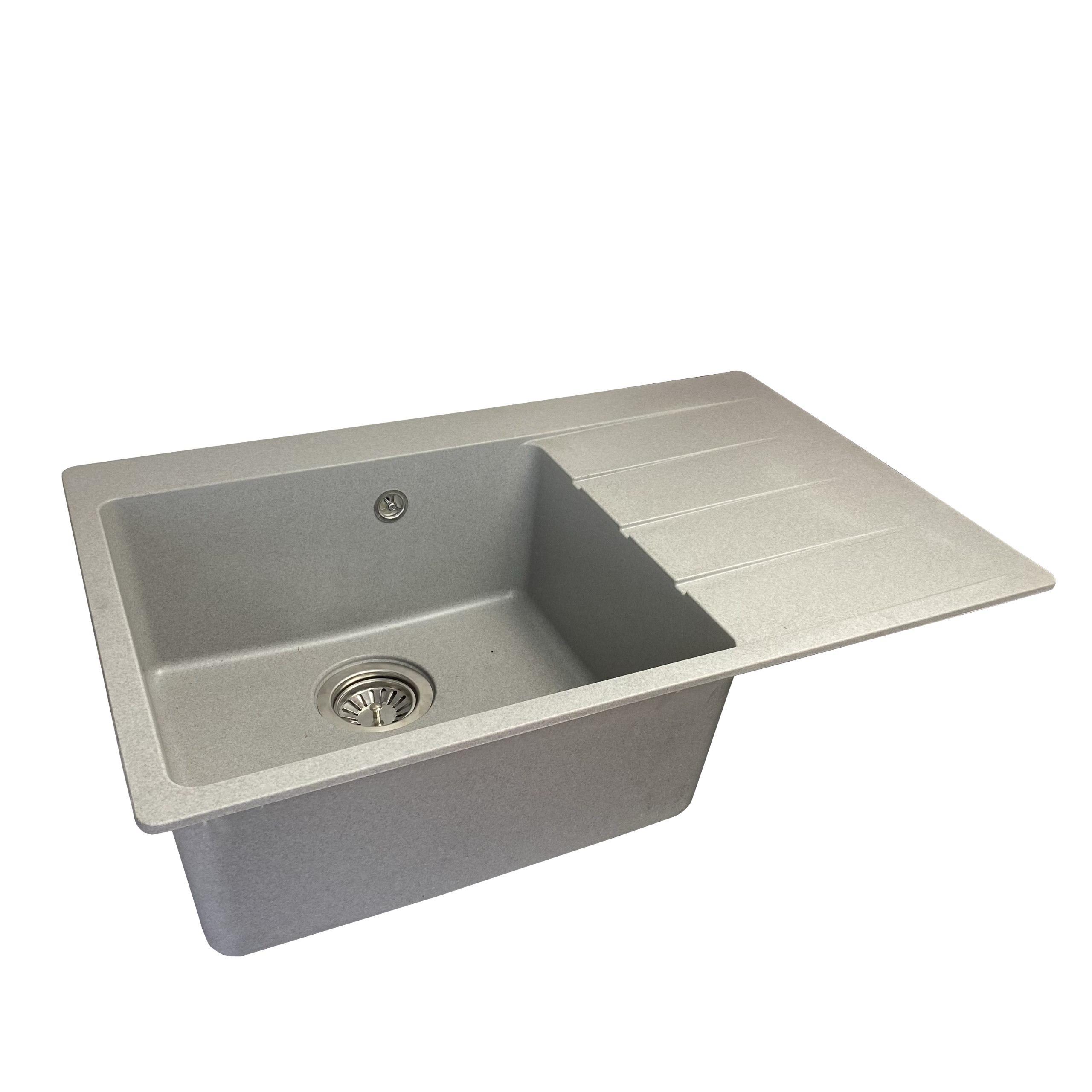 Мойка для кухни VECTOR Forest 78x50 см чаша слева Светло-серый (ecdbbe41)