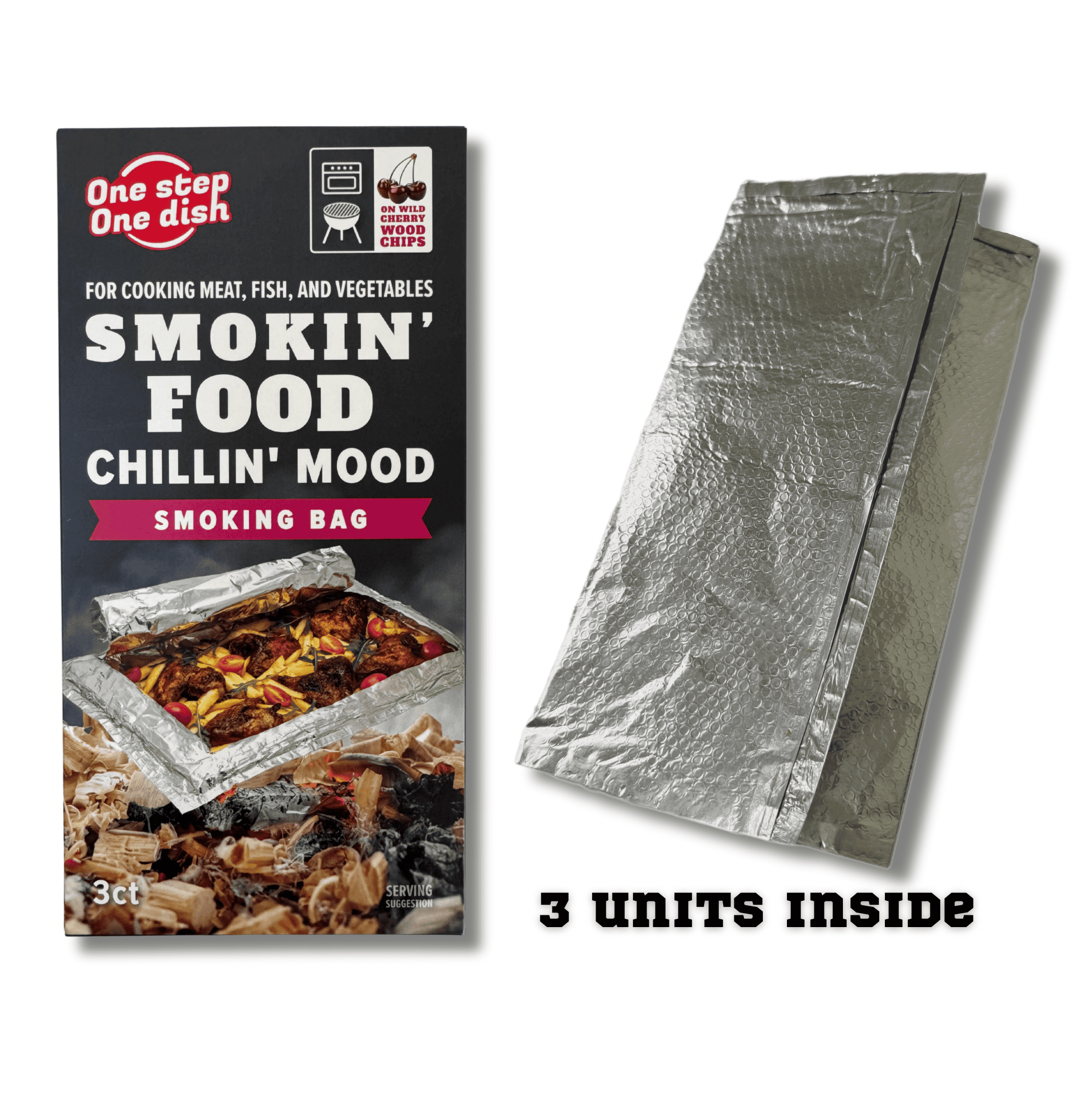 Пакет для копчення і запікання OneStepOneDish! LIMITED на щепі черешні (28803768) - фото 6 Пакет для копчення і запікання OneStepOneDish! LIMITED на щепі черешні (28803768) - фото 6