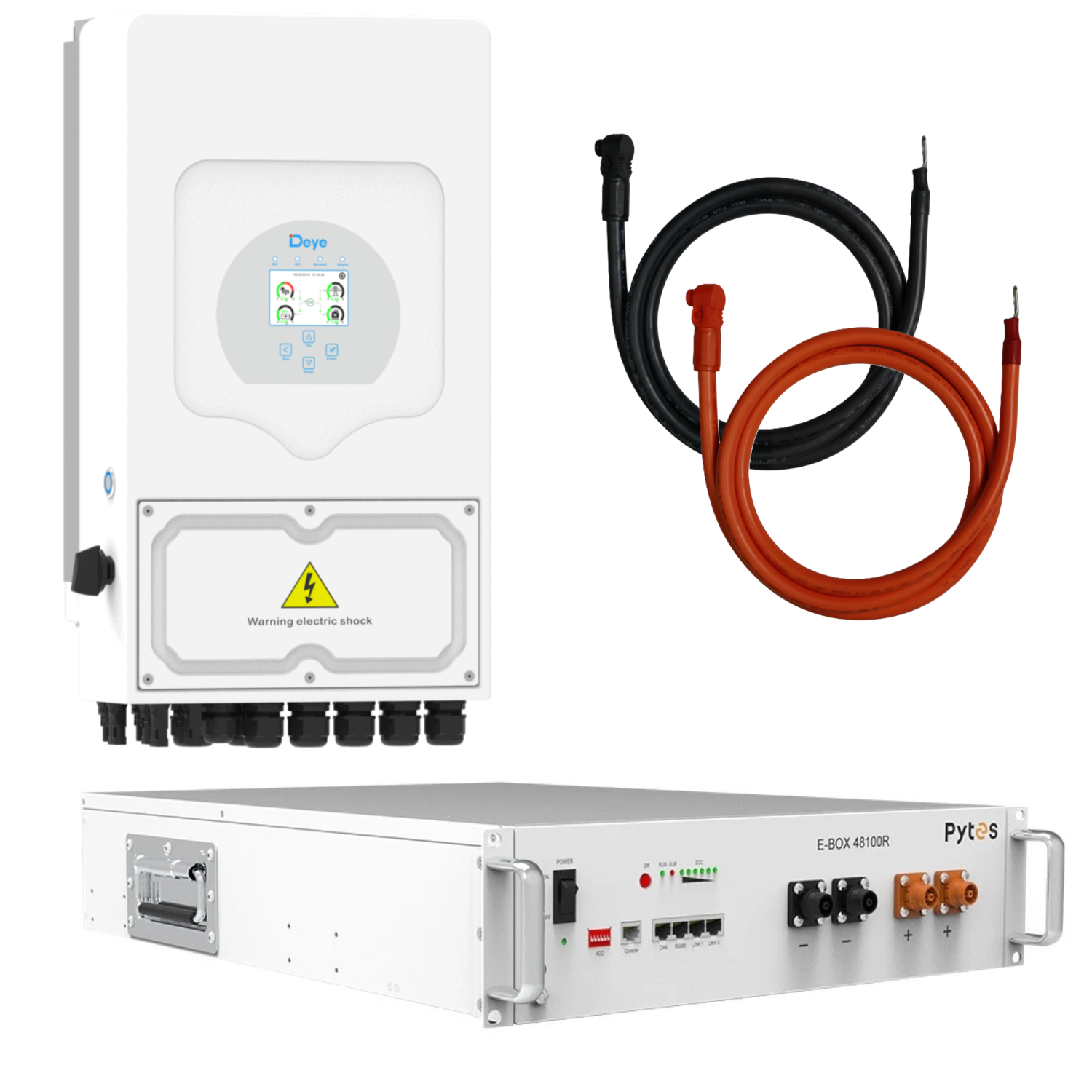 Комплект автономного энергоснабжения Deye 3,6 кВт SUN-3.6K-SG05LP1-EU-AM2-P и Pytes E-BOX-48100R TE+ 5,12 кВт·ч (38310323)