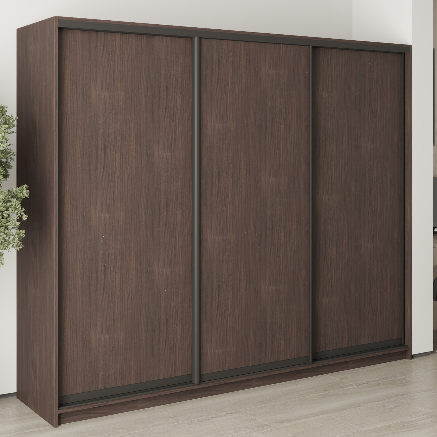 Шафа-купе тридверна Mebel Star Комбо BG MBS-9005 250х60х210 см Дуб ристрето (1008994)