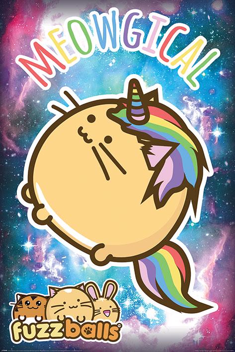 Постер плакат Пуховые Мячи Мяугичный/Fuzzballs Meowgical 61x91,5 см