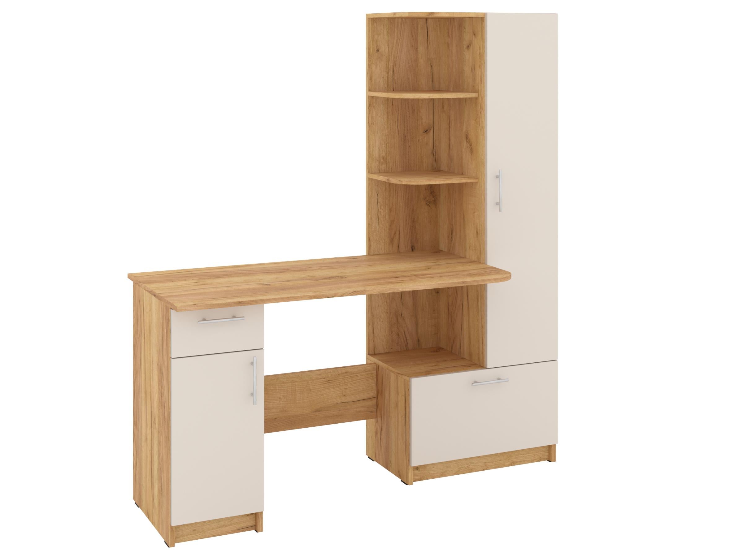 Письменный стол PEHOTIN Шанс-П 150х60х75/164,5 см Дуб тахо/Кашемир (PN-101705)