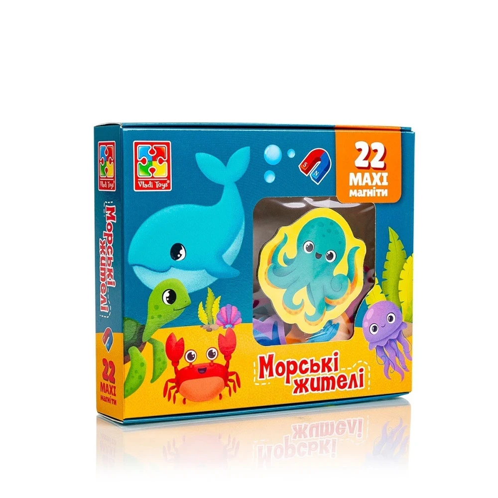 Настільна гра Vladi Toys Набір магнітів Морські жителі (VT3106-27)
