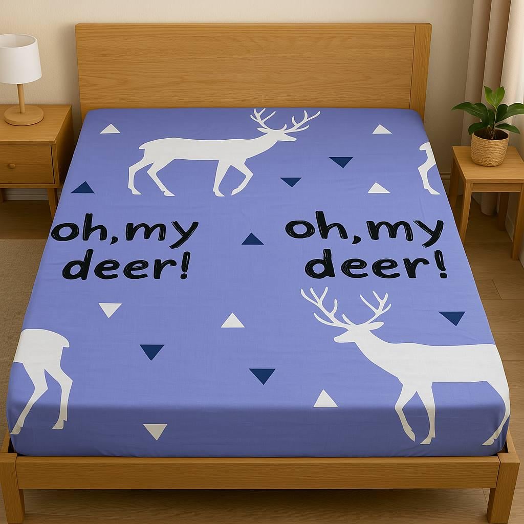 Простынь на резинке Полярный олень бязь 180х200 см (G-4153/WP/x180) Простынь на резинке Полярный олень бязь 180х200 см (G-4153/WP/x180)