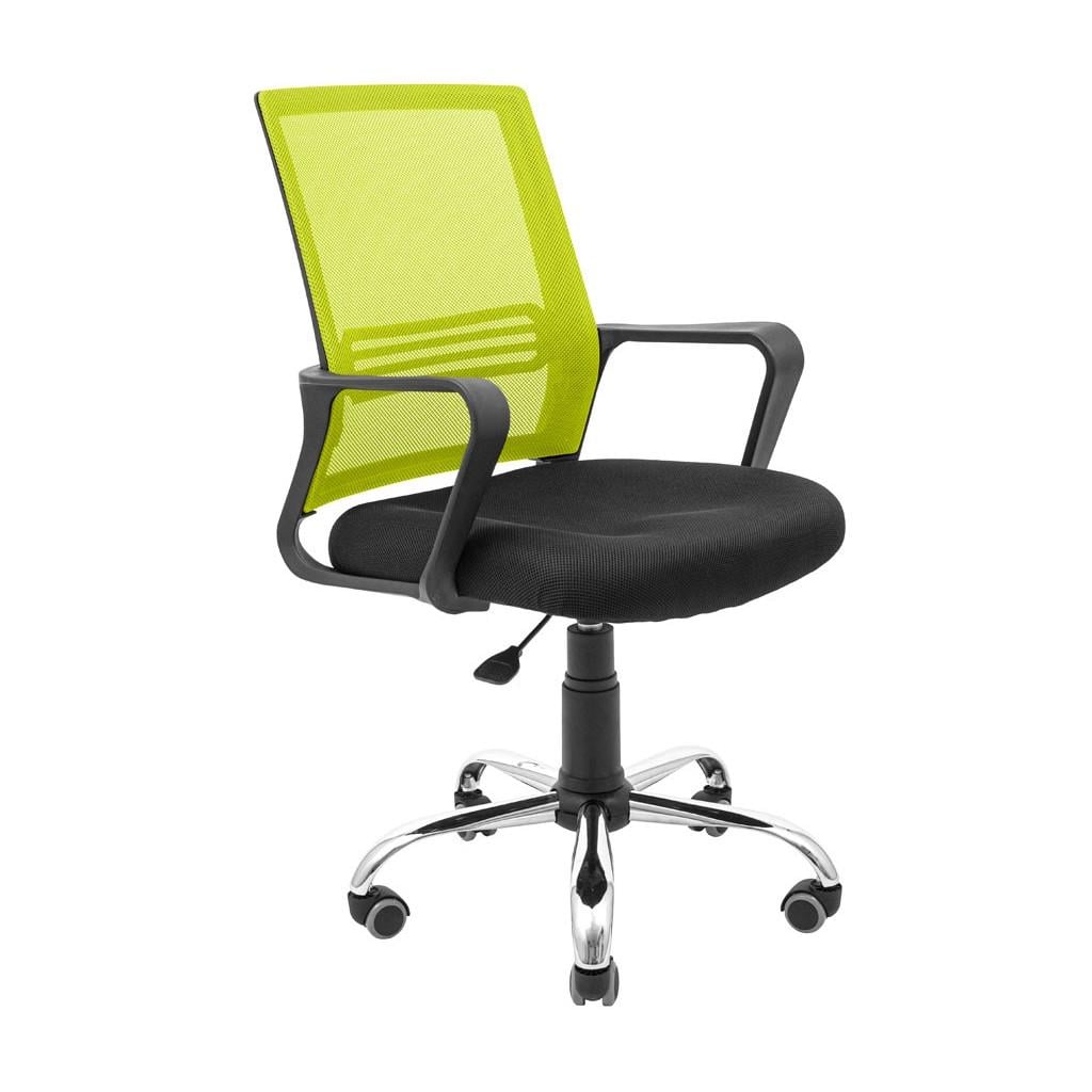 Офісне крісло Richman Джина Хром Піастра Сітка Чорний/Зелений (ADD0003093)