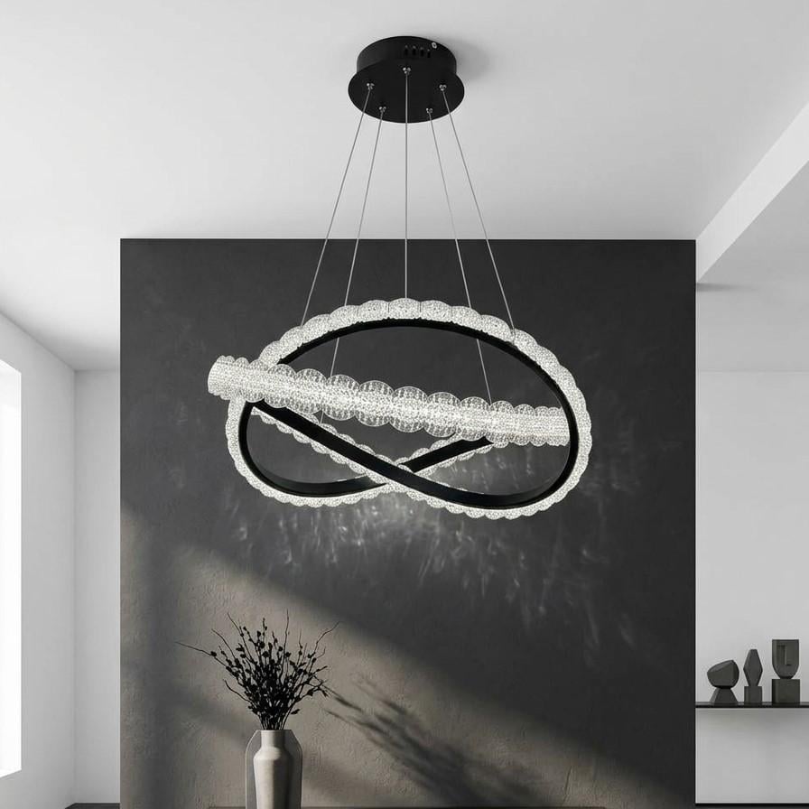 Люстра подвесная Zilini LED DF6171/420 Черный (34857276)