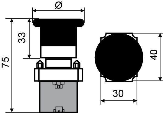 Кнопка управления АСКО XB2-BC42 Грибок 1NC 22 мм Красный (A0140010031) - фото 8